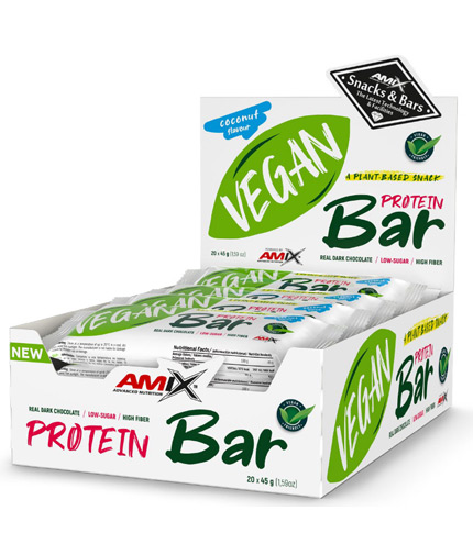 AMIX Vegan Protein Bar Box / 20 x 45 g