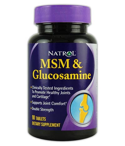 NATROL MSM & Glucosamine  90 Tabs. 0.200