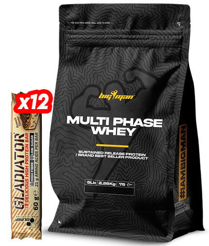 PROMO STACK Multi-Phase Whey + 12 FREE Gladiator Bars