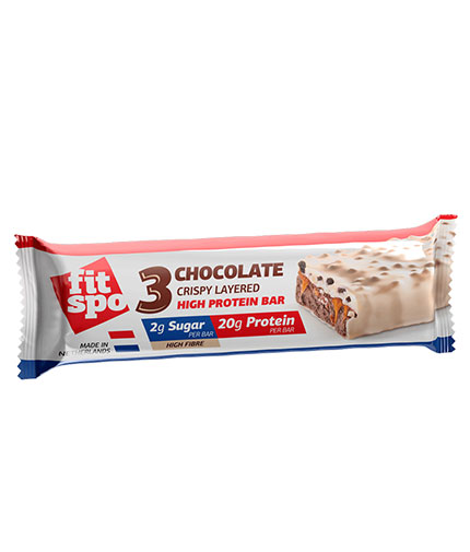 fit-spo 3 Chocolate Crispy Layered High Protein Bar