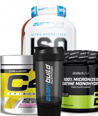 PROMO STACK Pachet IZOLAT PROTEIC + Creatina + PRE-WORKOUT+ cadou