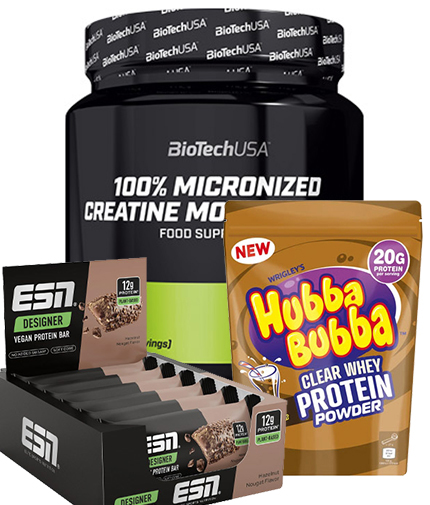 PROMO STACK BIOTECH USA CREATINE + WHEY + PROTEIN BAR