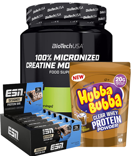 PROMO STACK BIOTECH USA CREATINE + WHEY + PROTEIN BAR