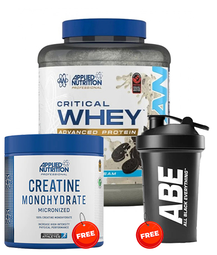 PROMO STACK APPLIED NUTRITION Critical Whey + creatine + shaker