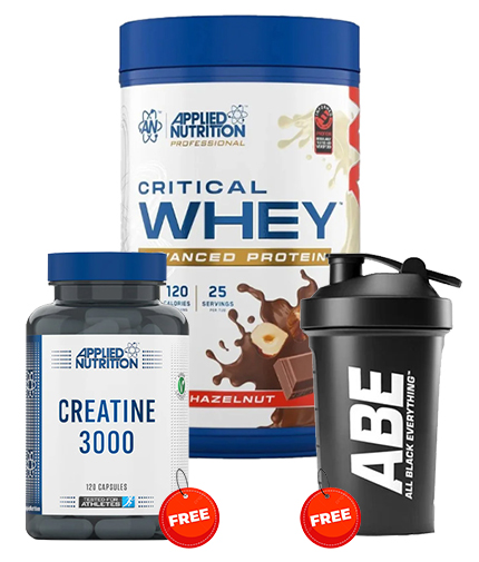 PROMO STACK APPLIED NUTRITION Critical Whey 1 kg + creatine + shaker