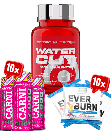 PROMO STACK Weight Loss PACHET WATER CUT + EVER BURN + CARNI SHOT