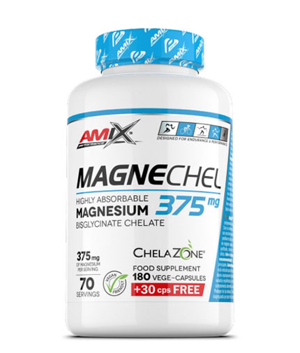 AMIX MagneChel / Magnesium Bisglycinate Chelate / 210 Vcaps
