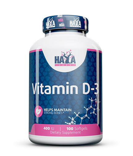 HAYA LABS Vitamin D-3 400 IU / 100 Softgels 0.100