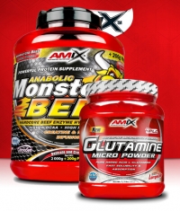 PROMO STACK Amix Monster Beef 5 Lbs. / Amix L-Glutamine 500g.