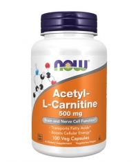 NOW Acetyl L-Carnitine 500mg. / 100 VCaps.
