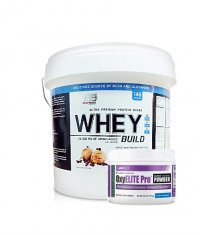 PROMO STACK Everbuild Whey Build 10 Lbs. / USP LABS OxyElite Pro Super Thermo Powder 60serv.