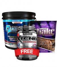 PROMO STACK ALLMAX Quickmass Loaded 10 lbs. + SYNTRAX Whey Shake 5 lbs. + Xtend 30 Serv. 2+1 FREE!