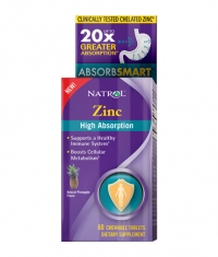 NATROL Zinc High Absorption / 60 chew tabs.